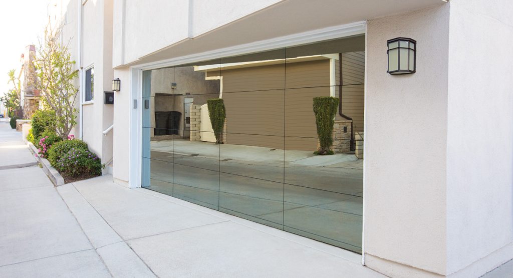 Wayne Dalton - Aluminum Frameless Glass - Model 8450 - Luminous Mirrored Gray