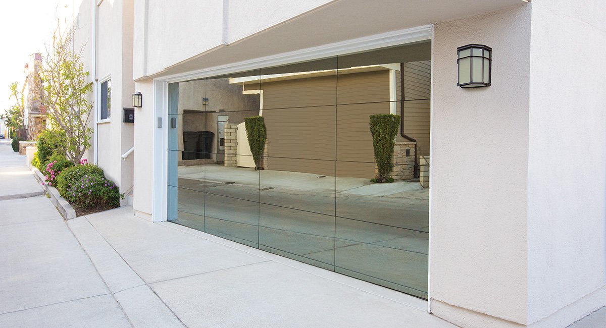 Wayne Dalton - Aluminum Frameless Glass - Model 8450 - Luminous Mirrored Gray